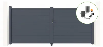 Produktbild von Flügeltor elektrisch 4m EIGER H.180cm + Drehtorantrieb BUNKER B500