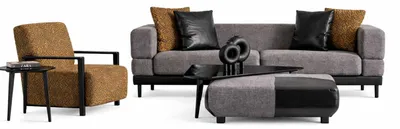 Image de Canapé complet 3 places + 1 place, design moderne, avec table basse et table d'appoint