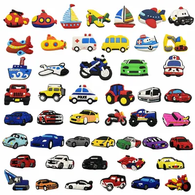 Produktbild von Schuhanhänger Auto, 48 Stück, bunt, für Kinder