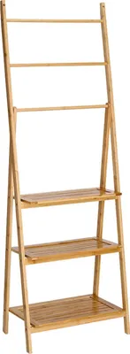 Produktbild von Leiter-Regal - 53 x 153,5 cm - Bambus - 3 Ablagen - 3 Sprossen