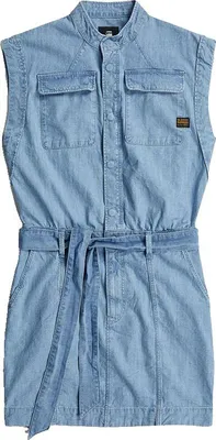 Produktbild von G-star Pocket Kurzes ärmelloses Kleid Blau L Frau Blau L
