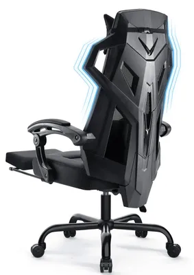 Produktbild von Gaming-Stuhl - Ergonomischer Bürostuhl - Bequemer Stuhl - Netzrückenlehne - Verstellbare Sitzhöhe