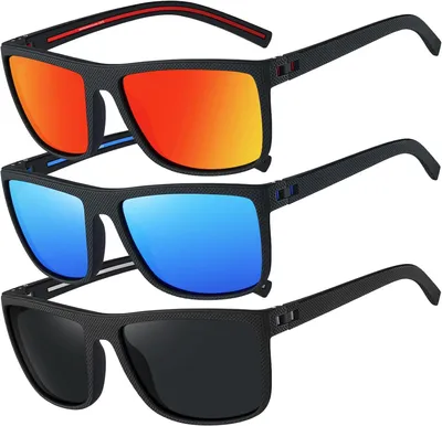 Produktbild von Polarisierte Sonnenbrille – UV400-Schutz – Sicheres Fahren – Leichtes Design – Nachtsicht – Schwarz