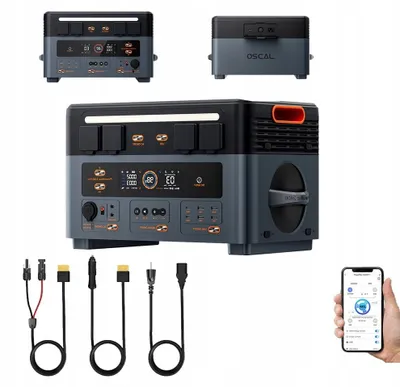 Imagen del producto de Estación de energía portátil - PowerMax 2400Pro - 2016 Wh - Batería LiFePO4 - Potencia máxima de 4800 W - Enchufe europeo de 230 V - Onda sinusoidal pura