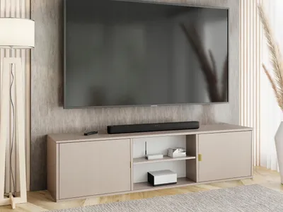 Produktbild von KierMoebel Tv Schrank LUNO 3, Modern Lowboard Kaschmir  156,4x42x38,8 cm