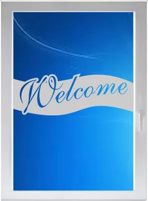 Produktbild von INDIGOS UG - welcome - Farbe: silberfein satiniert - 60x21 cm - Sichtschutzfolie - Fensterfolie - Glasdekorfolie - für die Küche, welcome ans Fenster