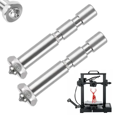 Obrázok produktu pre 2 trysky, 0,4 mm, rýchla výmena, kalená oceľ, pre 3D tlačiareň