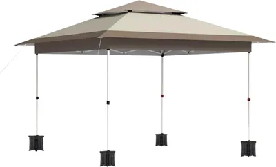 Obrázok produktu pre Altánok - Pergola - Pavilón - Párty stan - Plážový stan - Na terasu, párty a záhradu - 3,6x3,6 m - Tmavo šedá