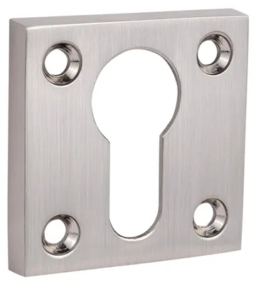 Produktbild von Profilzylinder Rosette quadratisch matt nickel- Pro Set