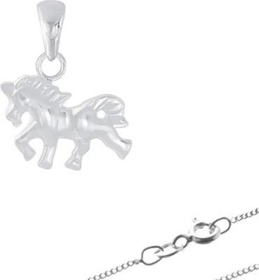 Produktbild von Pferde Schmuck: Kinder Ohrstecker, Kette oder Armband aus 925 Silber Halskette