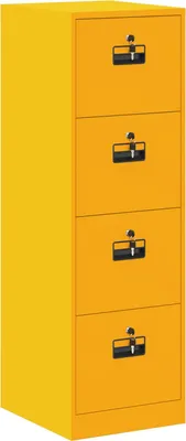 Produktbild von vidaXL Aktenschrank mit Schubladen 2 pcs Senfgelb 44 x 50 x 139 cm
