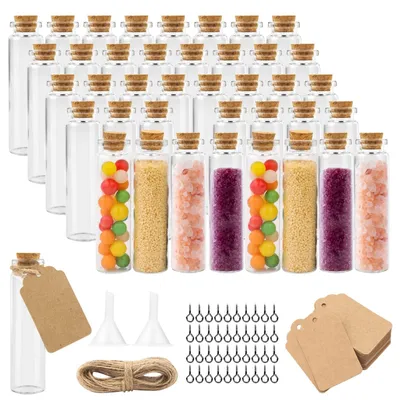 Produktbild von Set von 40 Mini-Glasflaschen mit Korken 20ml