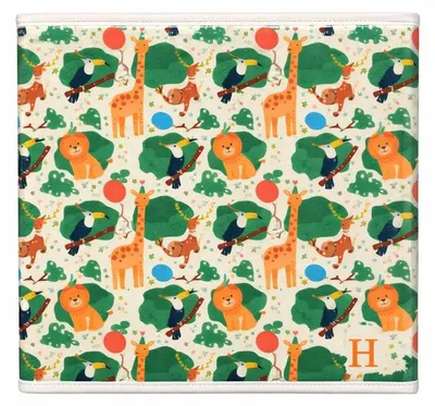 Produktbild von Prendi Home Aufbewahrungsbox 30x30x30 cm faltbar – Kinderzimmer Stoffbox Motiv Wild Natur Print
