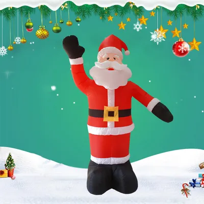 Image de 2.4M Grand Père Noël gonflable Décorations de Noël Jardin extérieur