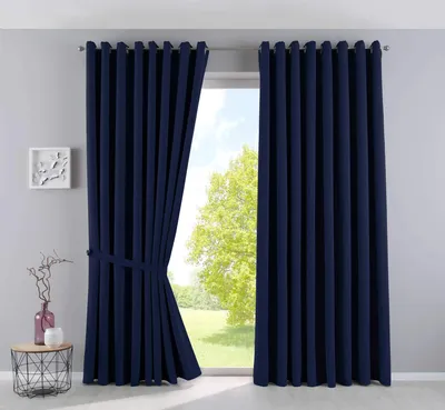 Immagine prodotto di Tende oscuranti «NewYork» blu HxL 225x295 cm Confezione da 2 Tende termiche Tenda oscurante Blackout Occhielli Insonorizzanti Protezione UV Fermacarte, 201920600-2