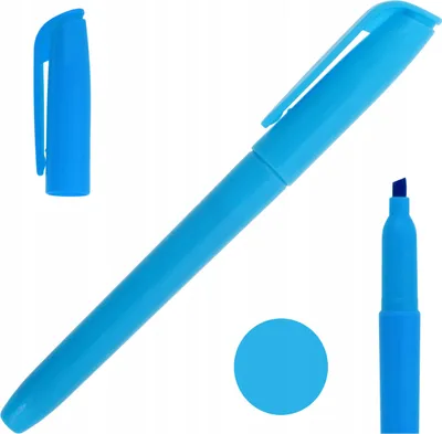 Image de Surligneur, surligneur biseauté, feutre, MemoBe BLEU