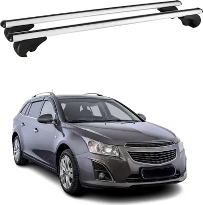 Image de Barres de toit Transversales pour Chevrolet Cruze 2012-2015 Aluminium Argent