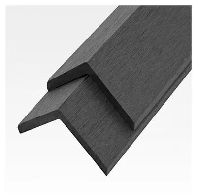 Produktbild von Winkelleisten für Terrassen 5 STK. WPC 170 cm Abschlussleiste Wetterfest Umweltfreundlich 170 x 4,5 x 4,5 cm (Grau)