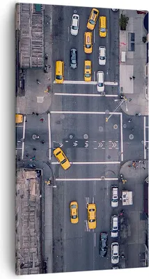 Produktbild von Bild auf Leinwand - Leinwandbild - New York Straße - 55x100cm - Wand Bild - Wanddeko - Wandbilder - Leinwanddruck - Bilder - Kunstdruck - Wanddekoration - Leinwand bilder - Wandkunst - PA55x100-3429