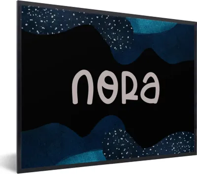 Produktbild von MuchoWow® Gerahmtes Poster Nora - Pastell - Mädchen 80x60 cm - Poster mit Schwarzem Bilderrahmen Wandposter Rahmen Foto Bilder - Schwarzem - Mit Gestell