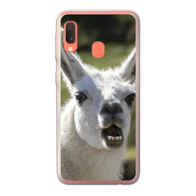 Produktbild von MuchoWow® Handyhülle Schutzhülle Hülle für Samsung Galaxy A20e Lama - Lustig - Kinder - Jungen - Mädchen - Kinder Silikon Softcase Handy Hülle - Abdeckung