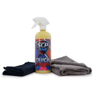 Produktbild von Quick Detailer 0,75l Sprühwachs Lackversiegelung Wax Mikrofasertuch SCP WP Set