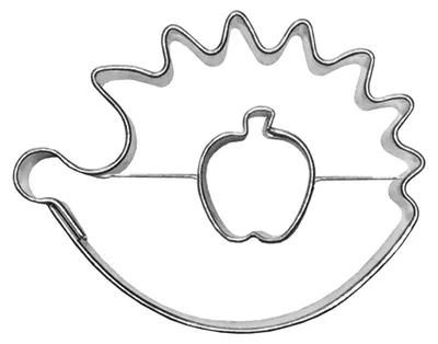Produktbild von EkoForemki Plätzchenausstecher Igel mit Apfel 4,5 cm Edelstahl