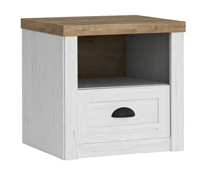 Image de AX LIVING Table de nuit avec tiroir Palmano SN - 51 cm, pin d'Andersen