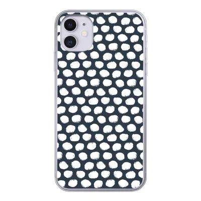 Produktbild von MuchoWow® Handyhülle Schutzhülle Hülle für iPhone 11 Tupfen - Muster - Weiß Silikon Softcase Handy Hülle - Handytasche