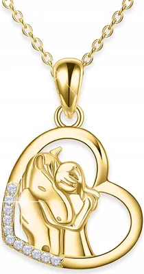 Image de Collier en or "fille à cheval" - amie des chevaux pour les cavalières - ARGENT 925