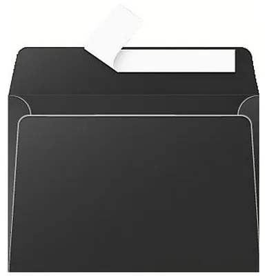 Produktbild von Clairefontaine Umschlag C6 Pollen 120g schwarz