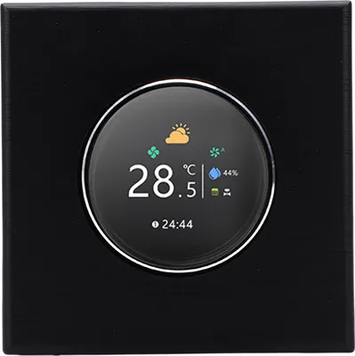 Zdjęcie produktu dla Pokrętło termostatu WiFi z ekranem Inteligentny regulator temperatury do ogrzewania podłogowego HVAC Obsługa systemu wodnego dla aplikacji Tuya Czarny