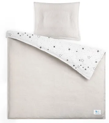 Immagine prodotto di Elzusha - Set per culla in mussola, 80 x 80 cm, con federa inclusa