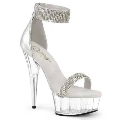 Produktbild von DELIGHT-641 Damen Sandale von Pleaser, Silber , EU 40, US 10