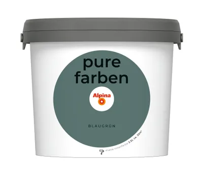 Produktbild von Alpina pure farben Wandfarbe blaugrün 2,5 L