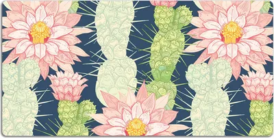 Produktbild von Schreibtischmatte Tischunterlage 100x50 cm Mauspad - Kaktusblumen