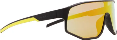 Produktbild von Red Bull Spect DASH Sonnenbrille schwarz mit blau-gelben Gläsern