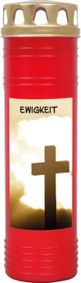 Produktbild von Grabkerze Rot, Brenndauer: 170 Stunden ( 7 Tage ), Motiv: Ewigkeit