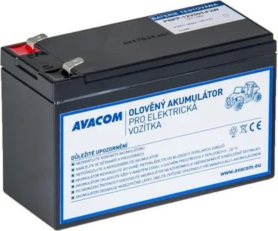 Obrázek produktu pro Náhradní baterie (olověný akumulátor) 12V 9Ah F2 typu HR do vozítka Peg Pérego