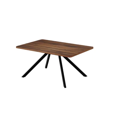 Produktbild von Flieks Ausziehbarer Esstisch für 6-10 Personen, Esszimmertisch Küchentisch mit Metallbeinen, 160-200-240x90x74.5cm, Walnussholzfarbe