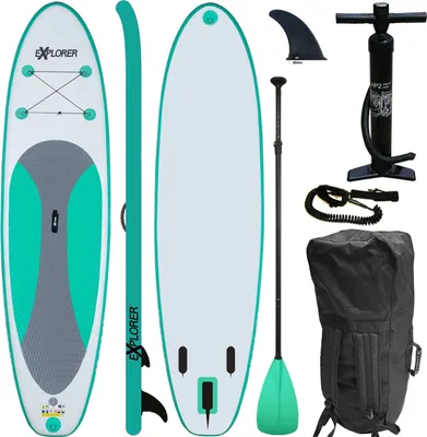 Produktbild von SUP Board Stand Up Paddle EXPLORER Surfboard aufblasbar Paddel ISUP 300x76x15cm