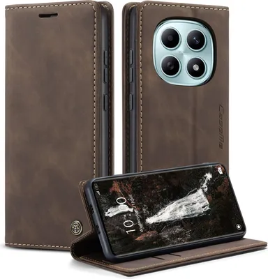 Produktbild von Xiaomi Redmi Note 15 / Poco M8 Hülle - CaseMe 013 Klapphülle - Dunkelbraun