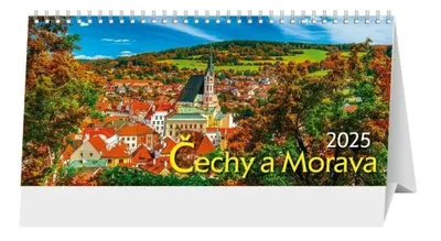 Obrázok produktu pre Kalendár 2025 Čechy a Morava, stolný, 29,7 x 13,8 cm