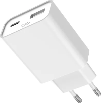 Zdjęcie produktu dla Force Power, ładowarka sieciowa GaN USB-C / USB-A 45 W Power Delivery, biała