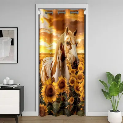 Productafbeelding van Thermische Verduisteringsgordijnen met Paardenprint