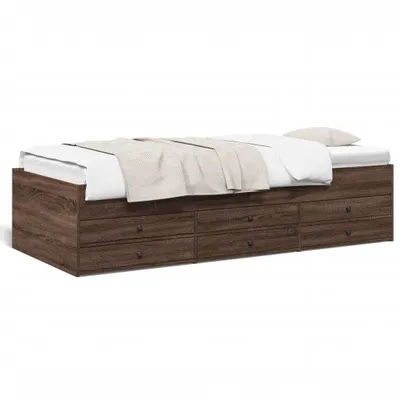 Zdjęcie produktu dla VidaXL 3280880, sofa rozkładana, Brązowy, Dąb, Drewno, 2030 mm, 930 mm, 455 mm