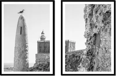 Obrázek produktu pro BILDPOSTER V RÁMU 53x73cm diptych sada 2 obrazů maják P2142