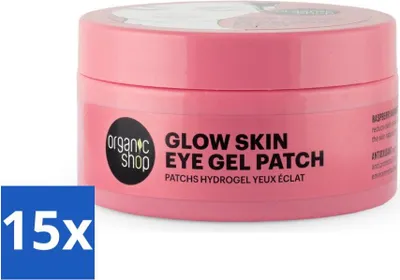 Image de Organic Shop - Patch gel contour des yeux Thé glacé aux baies & antioxydant - Apaisant et hydratant - 60 patchs - Pack avantage - 15 pièces