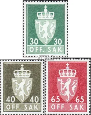 Produktbild von Briefmarken Norwegen 1969 Mi D86y,D87y,D90y (kompl.Ausg.) gestempelt Staatswappen