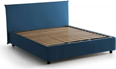Produktbild von Doppelbett Dambros, Containerbett mit Stoffbespannung, 100%  Italy, Frontöffnung, passend für Matratze Cm 160x190, Blau